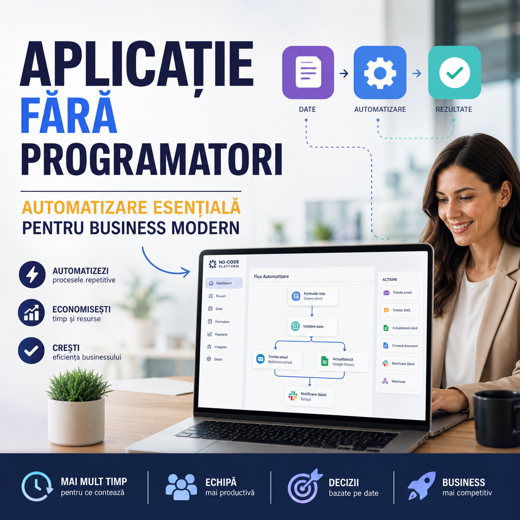 Illustration of Aplicație Fără Programatori: Automatizare Esențială Pentru Business Modern