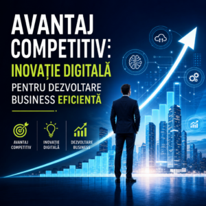 Illustration of Avantaj Competitiv: Inovație Digitală Pentru Dezvoltare Business Eficientă