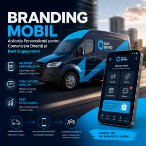 Illustration of Branding Mobil: Aplicație Personalizată pentru Comunicare Directă și Best Engagement
