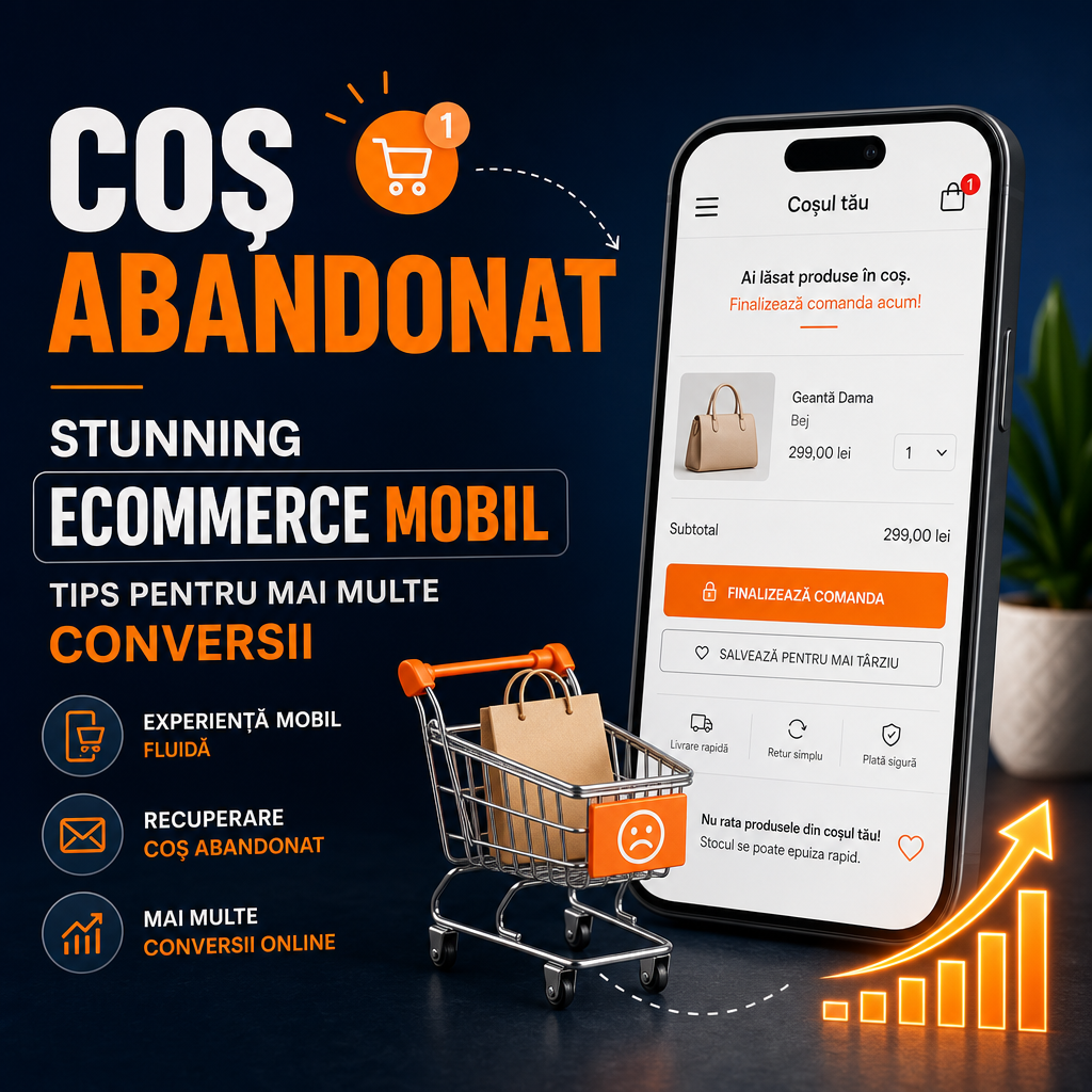 Illustration of Coș Abandonat: Stunning Ecommerce Mobil Tips for More Conversions