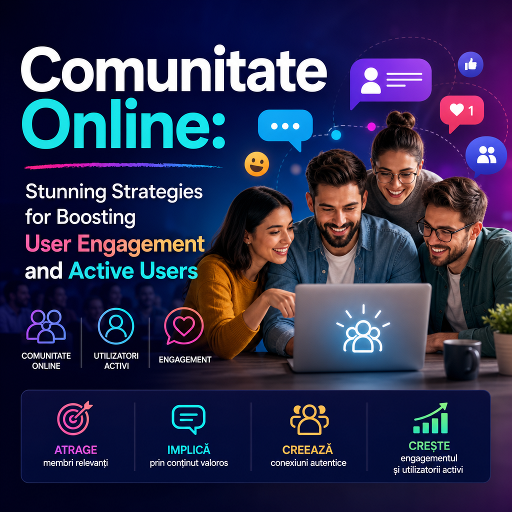 Illustration of Comunitate Online: Stunning Strategies for Boosting User Engagement and Active Users