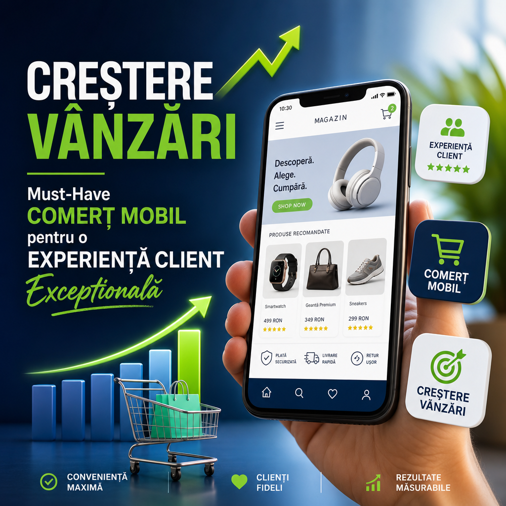 Illustration of Creștere Vânzări: Must-Have Comerț Mobil pentru o Experiență Client Excepțională