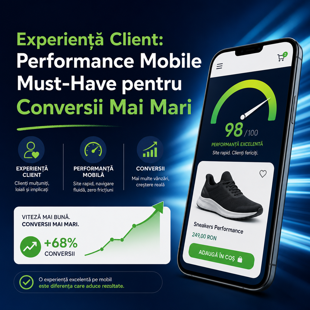 Illustration of Experiență Client: Performance Mobile Must-Have pentru Conversii Mai Mari