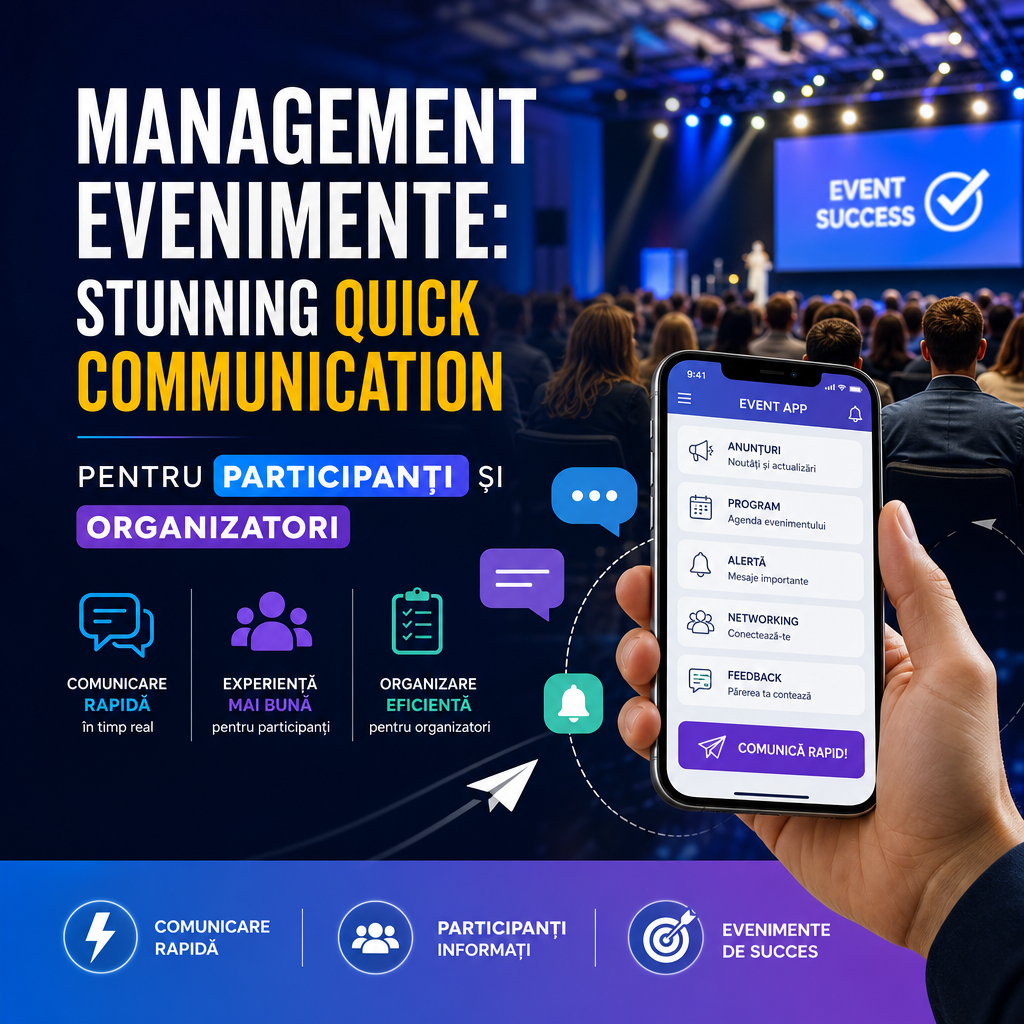 Illustration of Management Evenimente: Stunning Quick Communication for Participants and Organizers