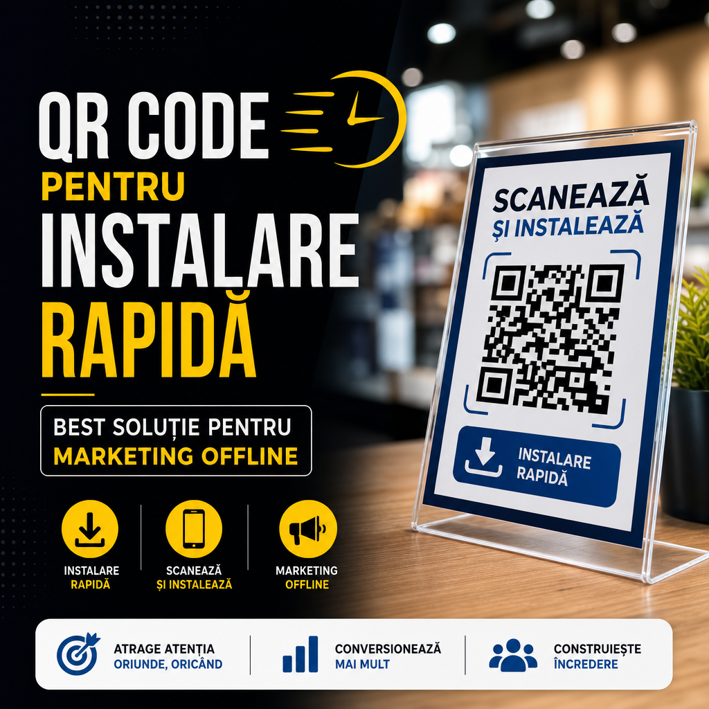 Illustration of QR Code pentru Instalare Rapidă: Best Soluție pentru Marketing Offline
