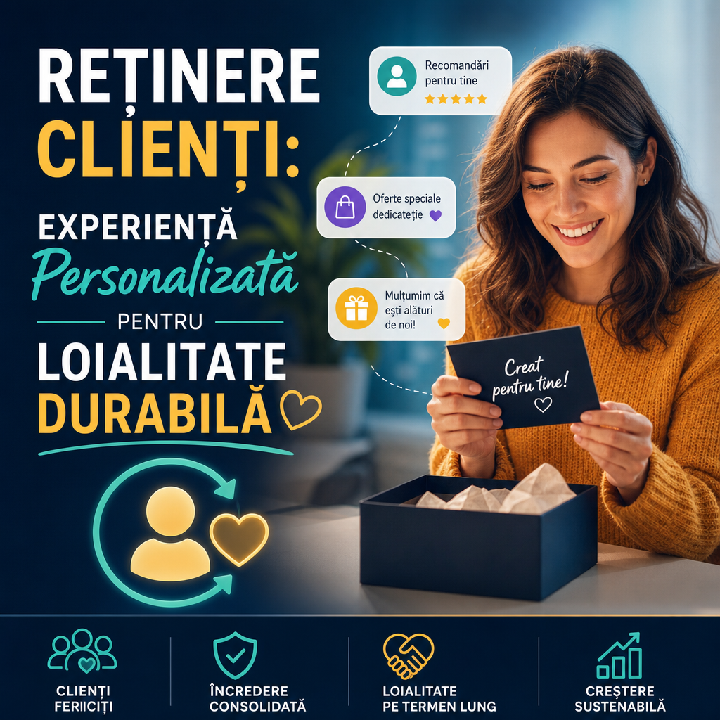 retenție clienți illustration for Reținere Clienți: Experiență Personalizată pentru Loialitate Durabilă