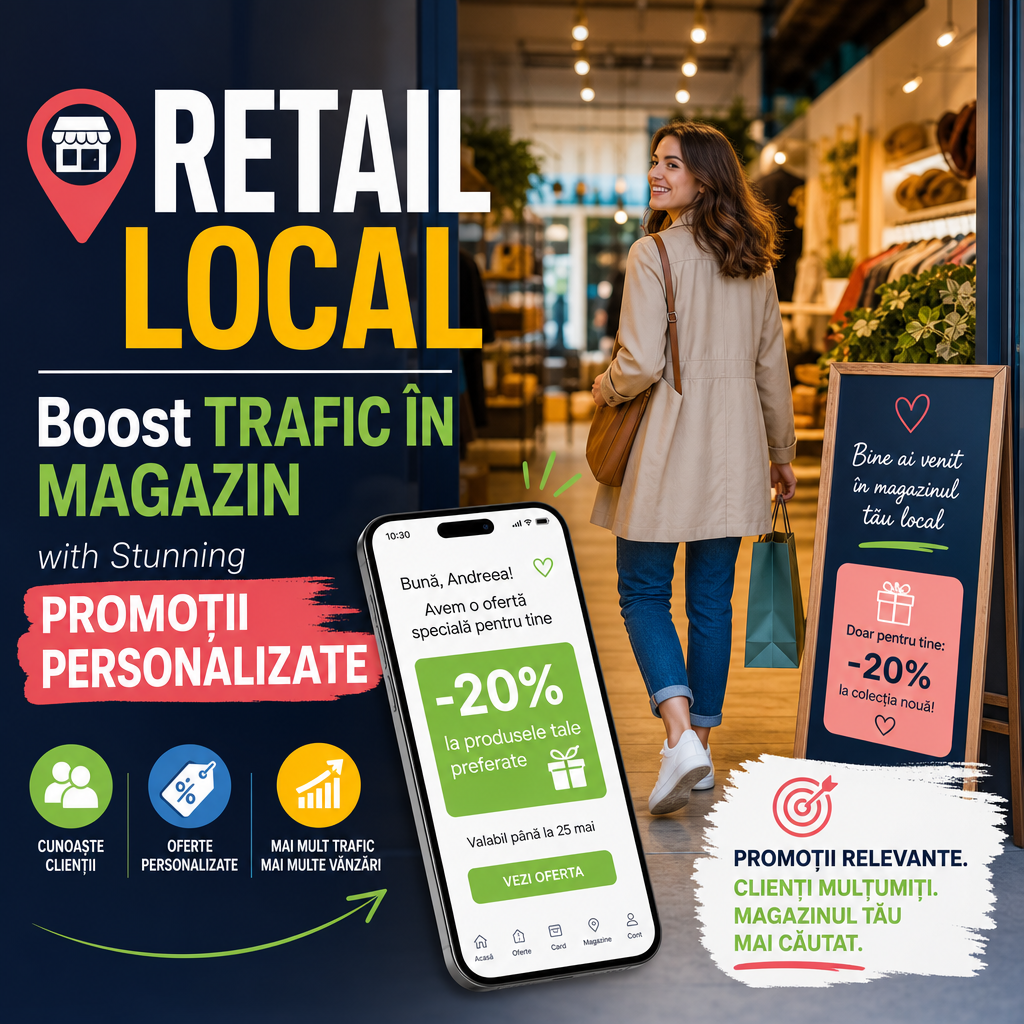 Illustration of Retail Local: Boost Traffic În Magazin with Stunning Personalized Promotions