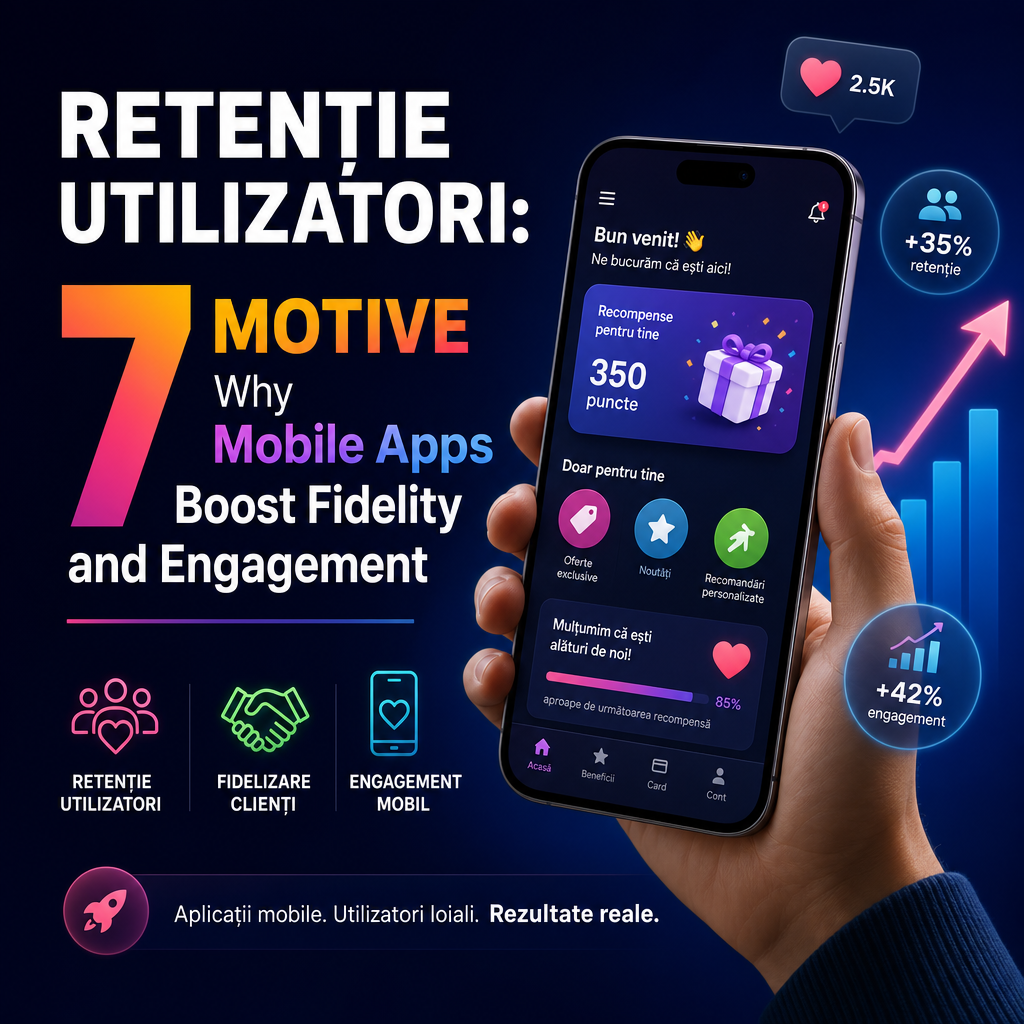 Illustration of Retenție utilizatori: 7 Motive Why Mobile Apps Boost Fidelity and Engagement