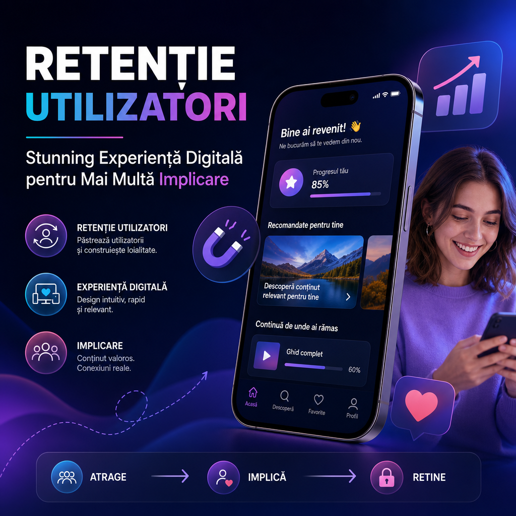 Illustration of Retenție Utilizatori: Stunning Experiență Digitală pentru Mai Multă Implicare